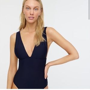 NWT J. Crew Plunge V-neck one-piece swimsuit